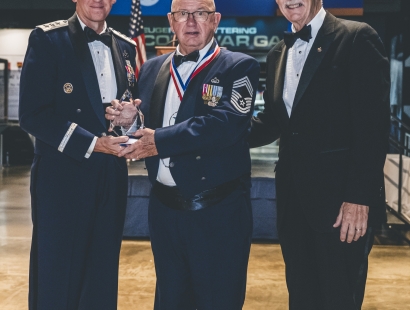 AF Ball (2023) - CMSgt (Ret) Chuck Knaub receives AFA WMC's 'Enlisted Award'