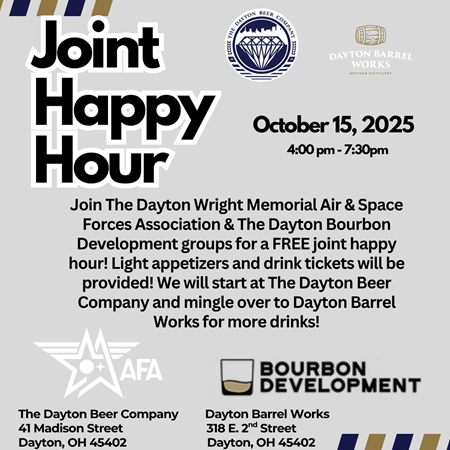 Joint Happy Hour with Wright Memorial Chapter and Dayton Bourbon Development - 15 October 2025