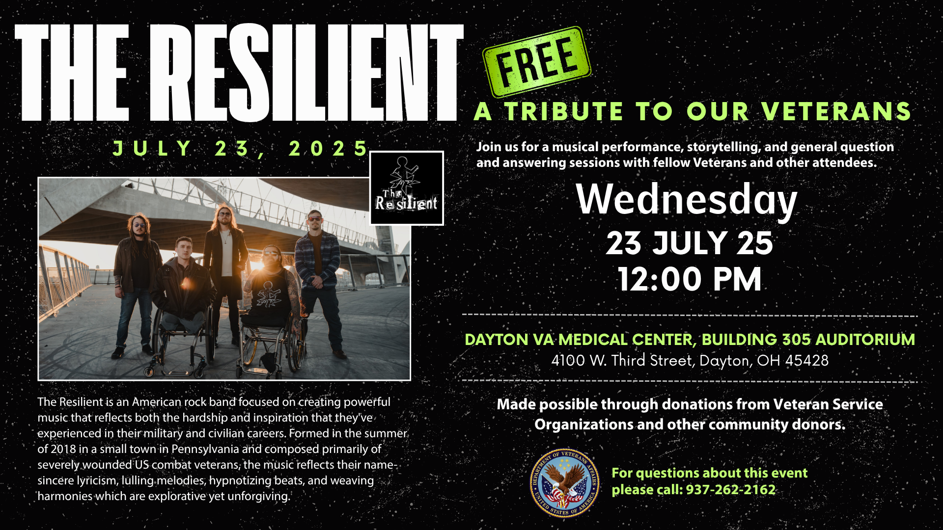 Dayton VA Free Concert, 23 July